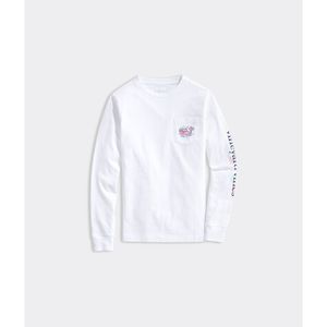 NWT Boys 2021 New Years Party Glow Whale Long-Sleeve Pocket Tee XL(18)